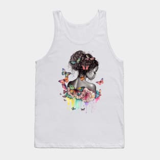 Butterfly Black Girl #5 Tank Top